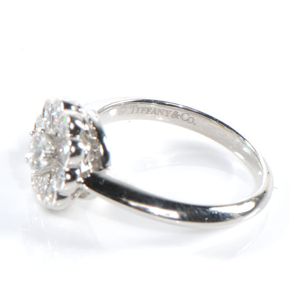 Tiffany Platinum Diamond Flower Ring 4.5 4 of 5