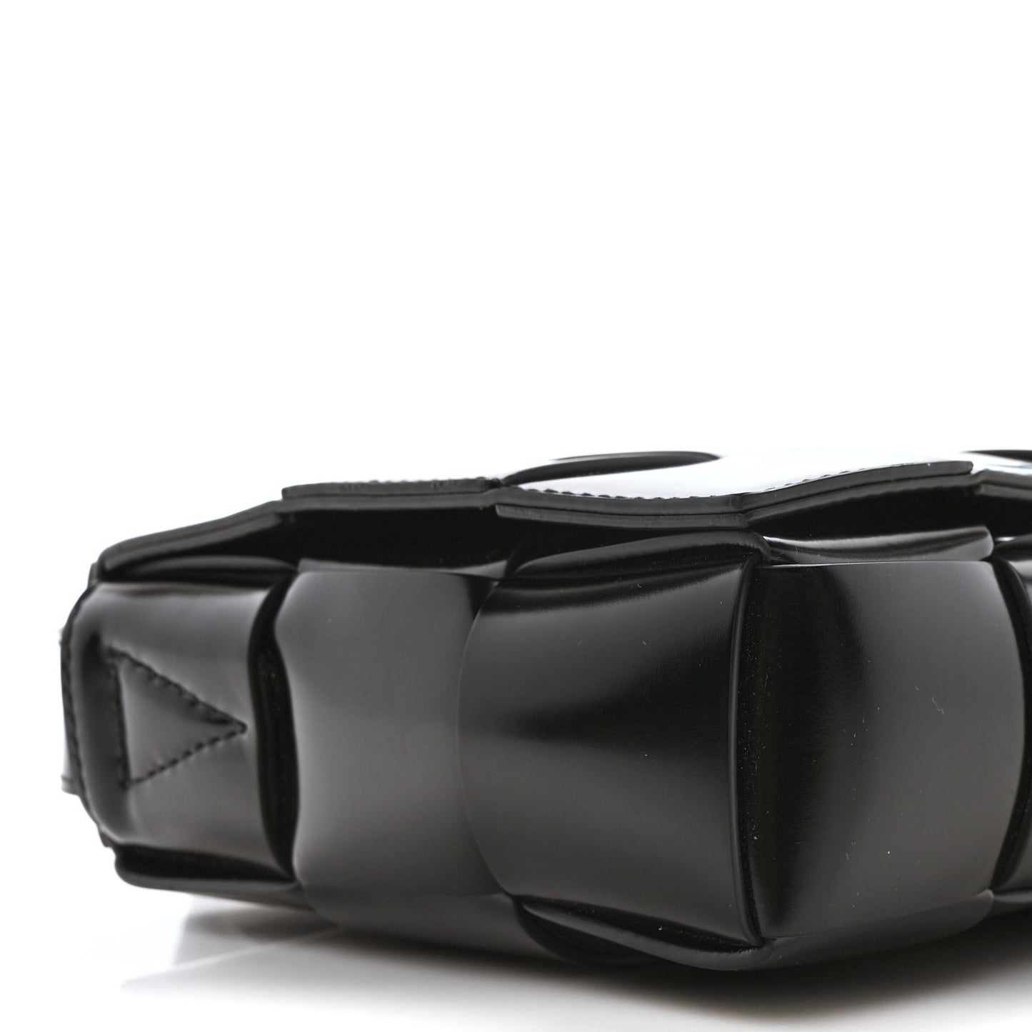 Spazzolato Intrecciato Maxi Cassette Crossbody Bag Black