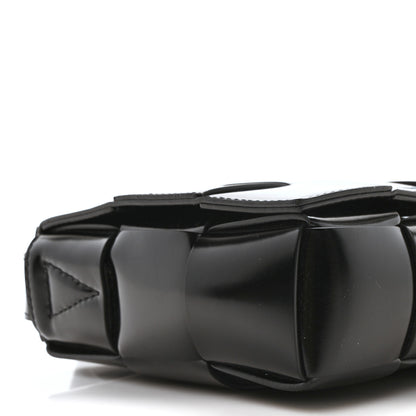 Bottega Veneta Spazzolato Intrecciato Maxi Cassette Crossbody Bag Black 9 of 9