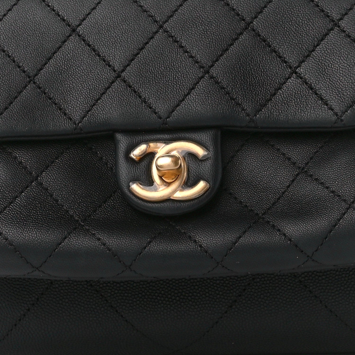 Chanel Caviar Lambskin Quilted In The Loop Bowling Bag Black 10 of 12