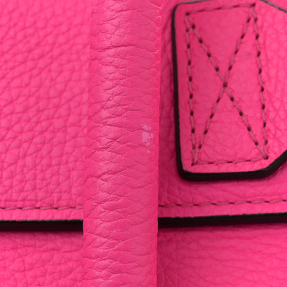 Celine Drummed Calfskin Mini Luggage Fluo Pink 13 of 15