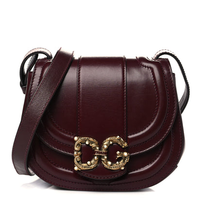 Dolce & Gabbana Smooth Calfskin Mini DG Amore Shoulder Bag Bordeaux 1 of 6