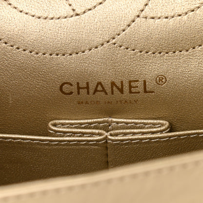Chanel Metallic Aged Calfskin Quilted 2.55 Reissue 226 Flap Pale Gold 6 of 10