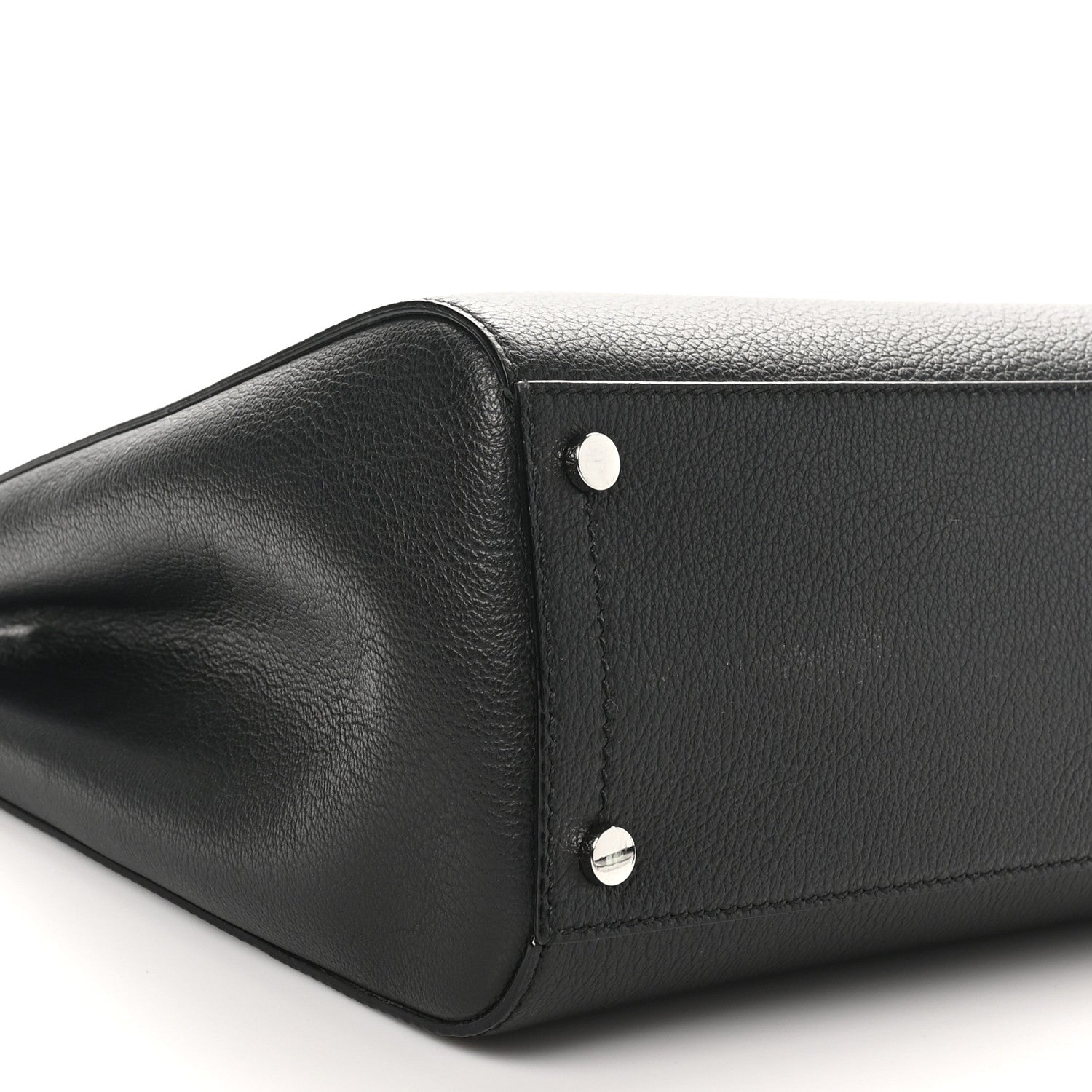 Jimmy Choo Grainy Calfskin Large Varenne Logo Top Handle Satchel Black 8 of 9