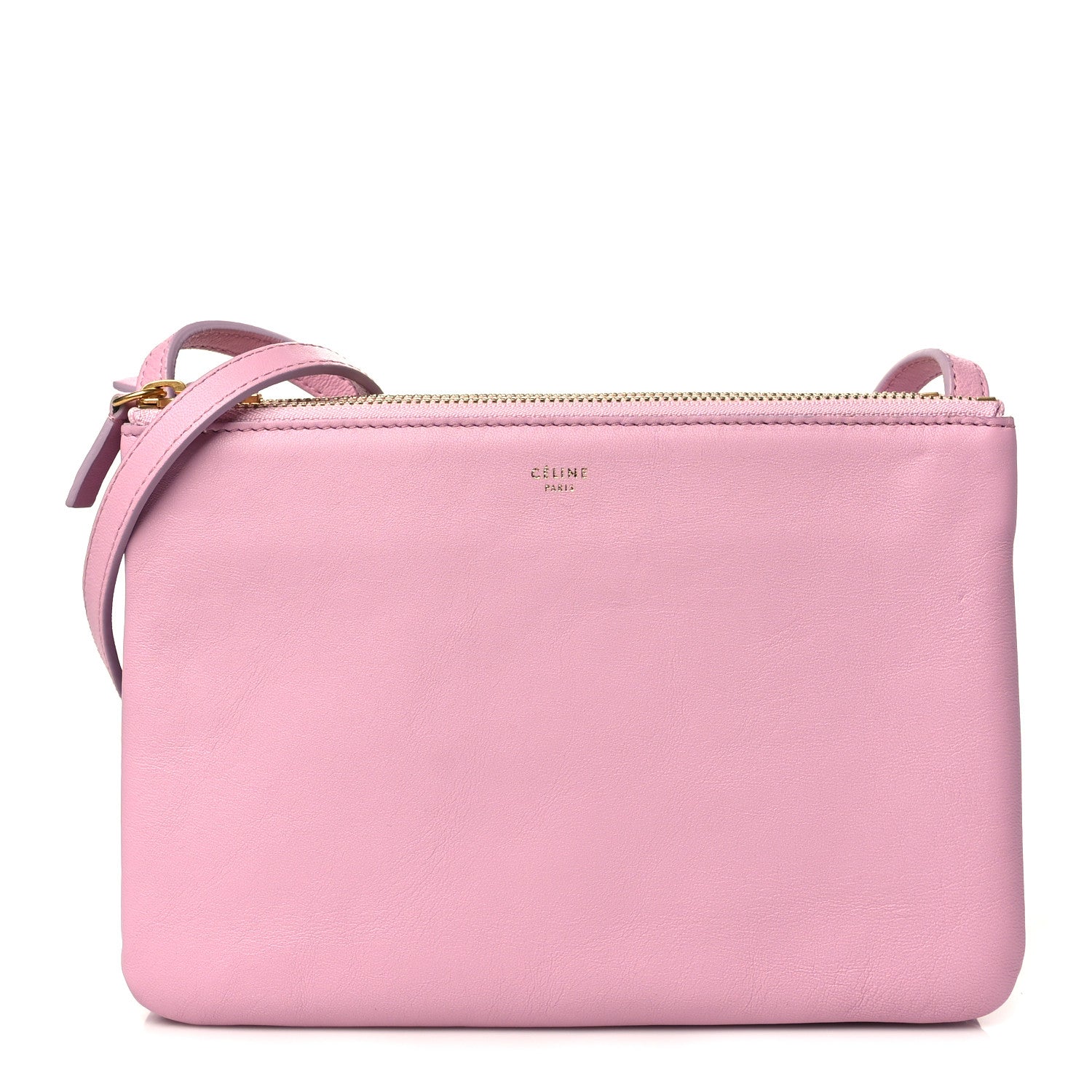 Celine Lambskin Small Trio Crossbody Bag Pink 1 of 10