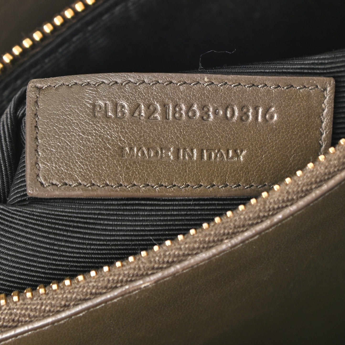 Grained Calfskin Baby Sac De Jour Bronze