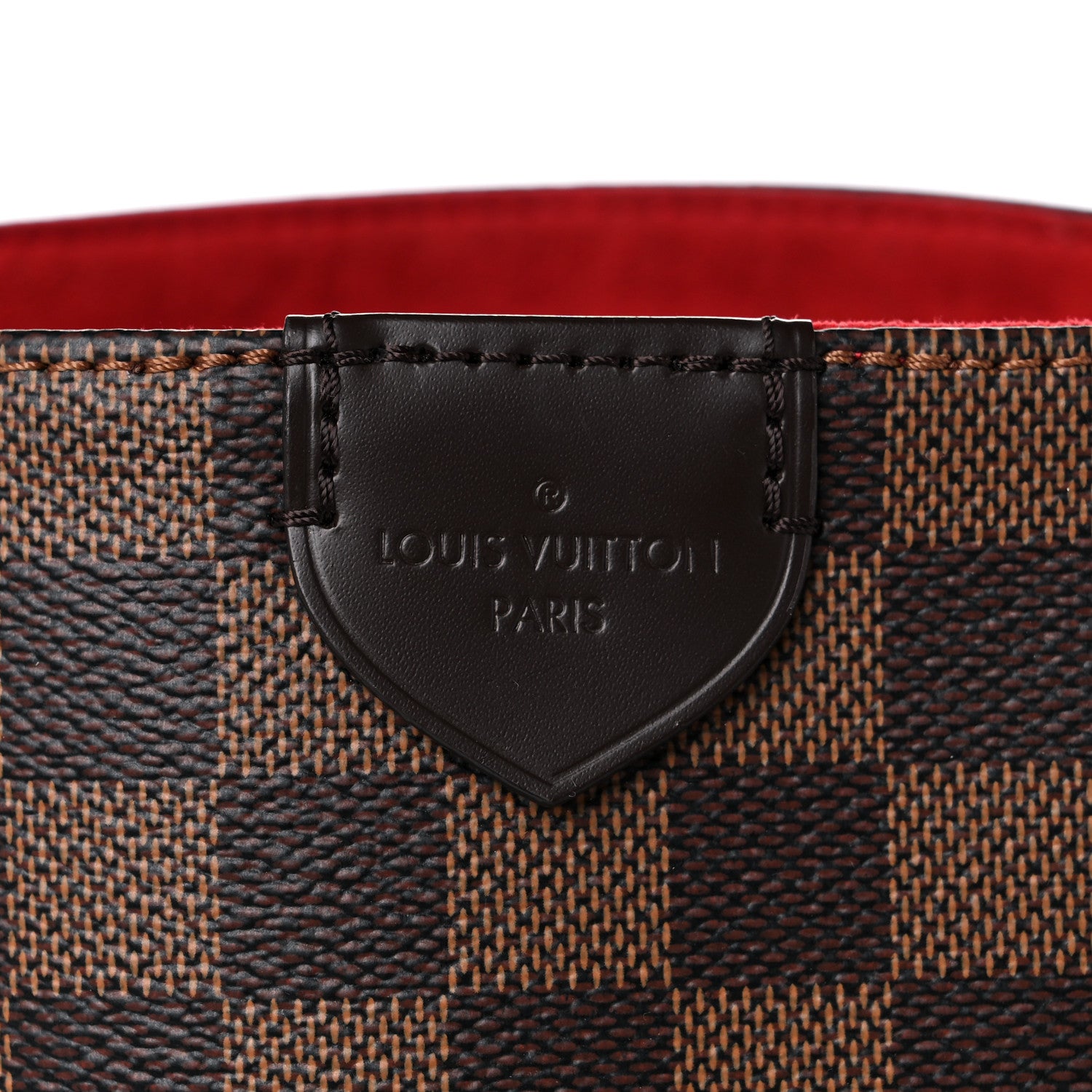 Louis Vuitton Damier Ebene Caissa Hobo Cherry 8 of 18