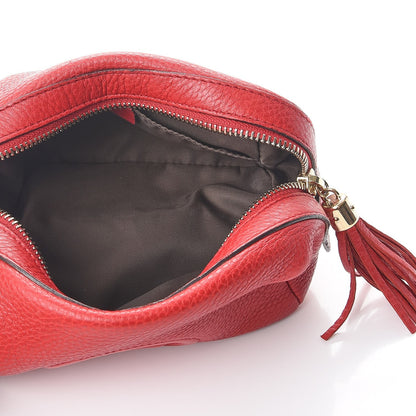 Gucci Pebbled Calfskin Medium Soho Cosmetic Case Red 5 of 10