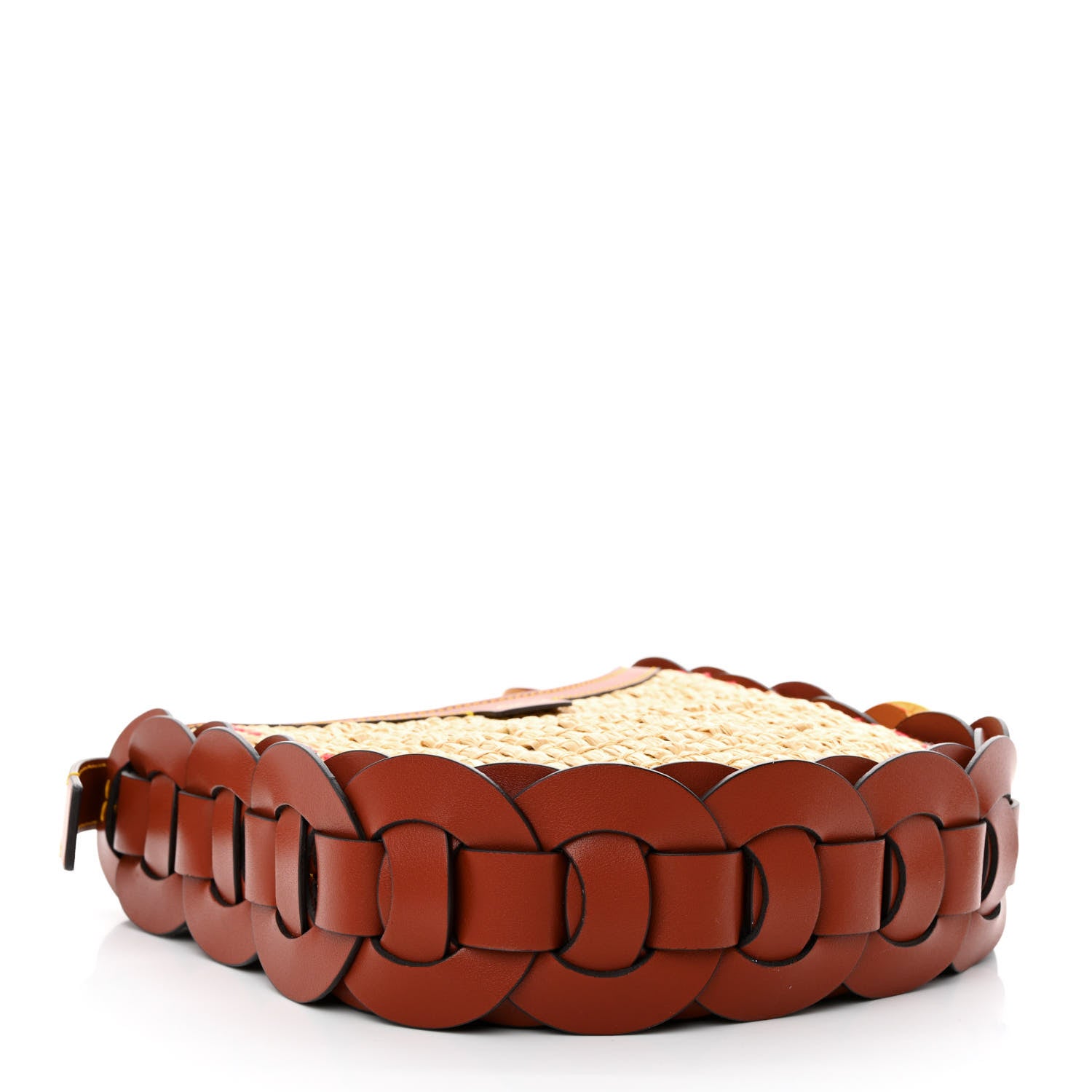 Chloe Calfskin Raffia Embroidered Small Darryl Hobo Brown 4 of 12