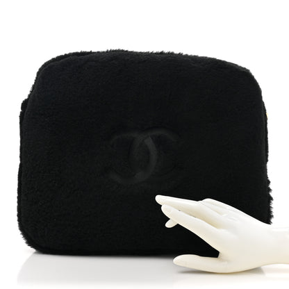 Chanel Shearling CC Flat Mules 39 Black 11 of 16