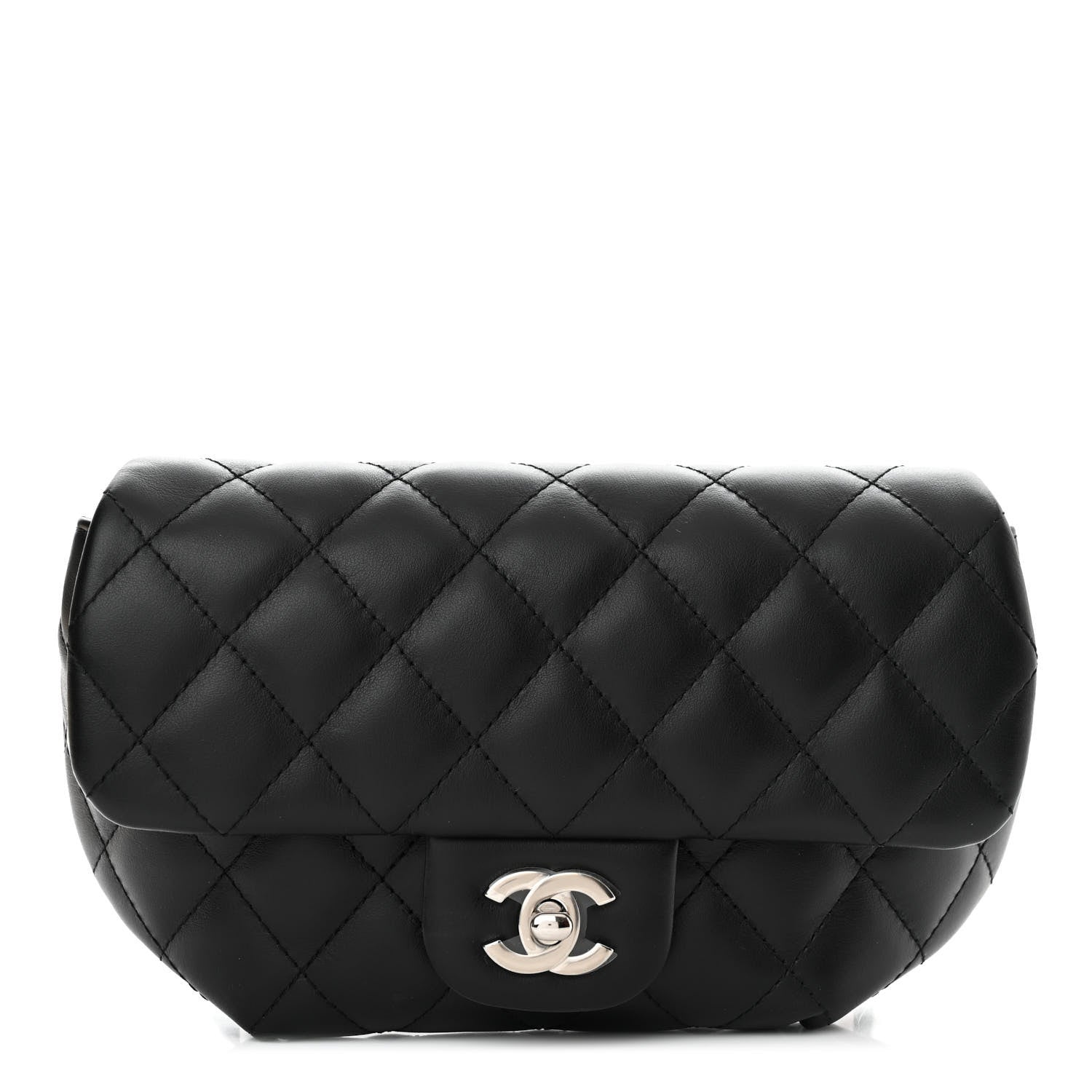 Chanel Calfskin Quilted CC Uniform Flap Belt Bag Black 1 of 11