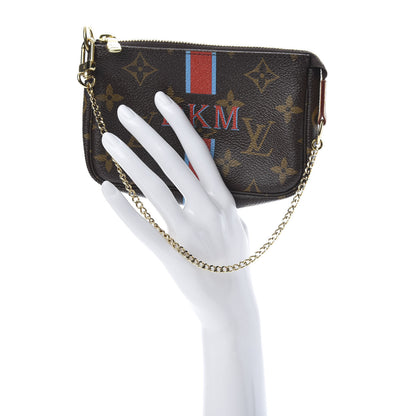 Louis Vuitton Monogram My LV Heritage Mini Pochette Accessories Blue Claire Rouge 2 of 9