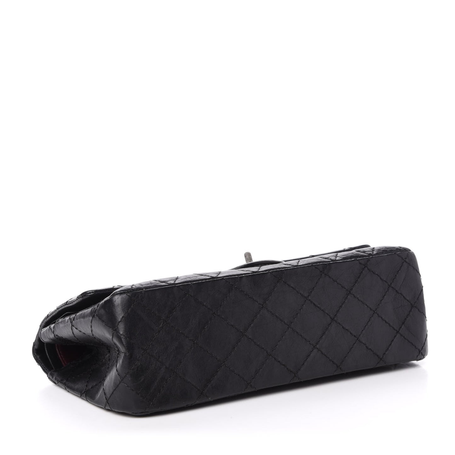 Aged Calfskin Quilted 2.55 Reissue 225 Flap Black