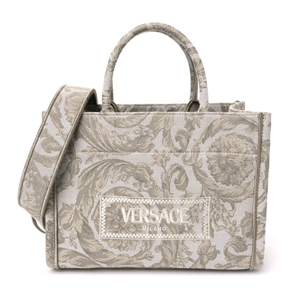 Versace Jacquard Barocco Small Athena Tote Beige 1 of 9