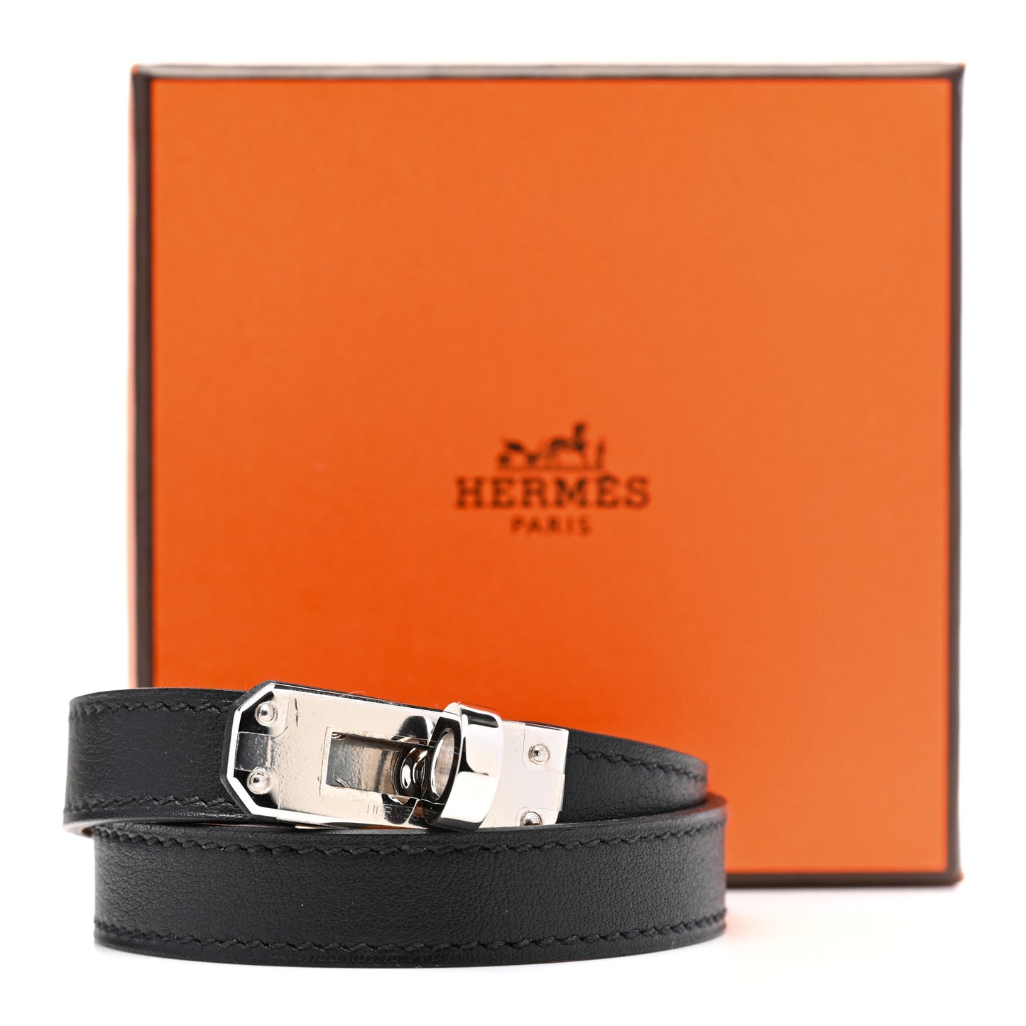 Box Kelly Double Tour Bracelet T3 Black