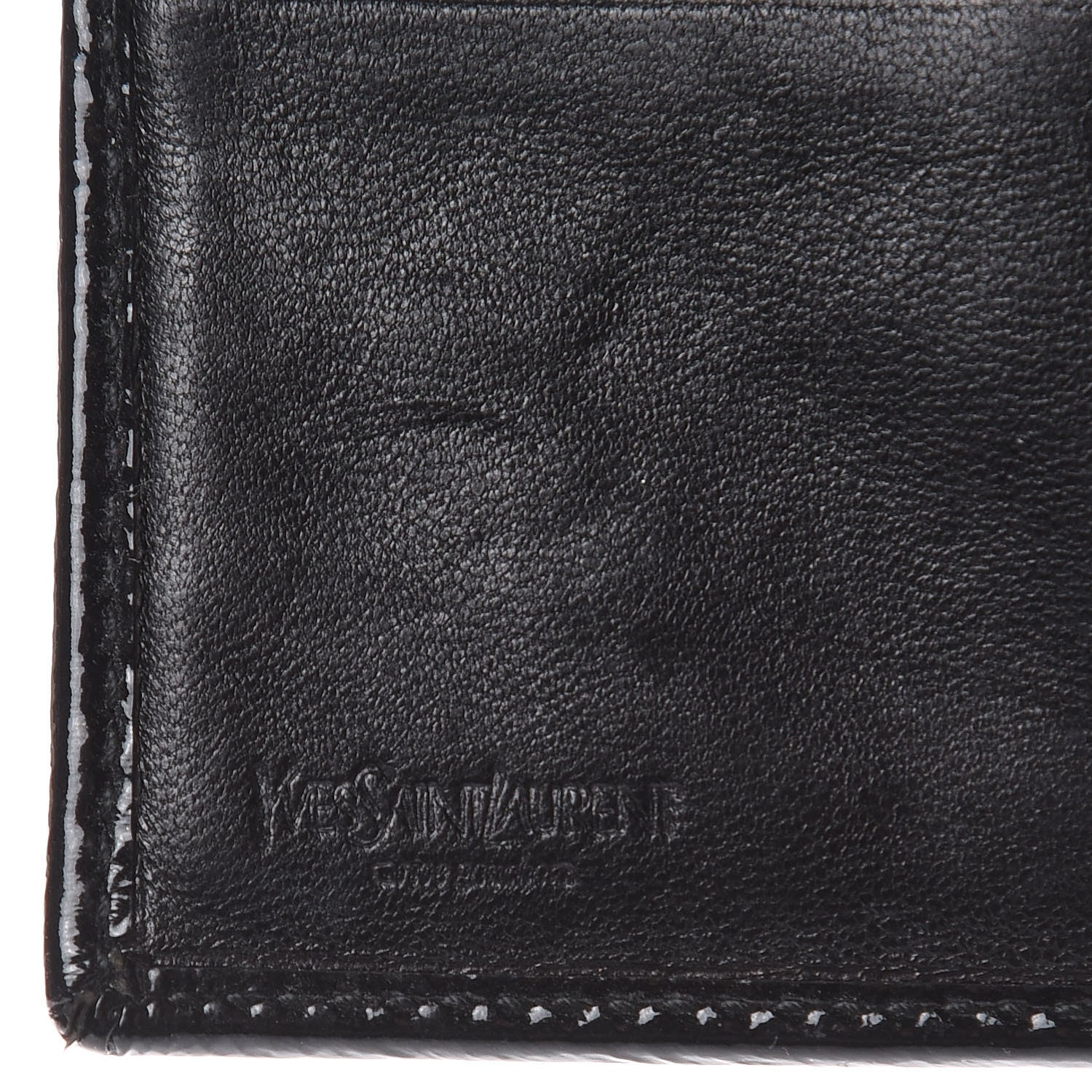 Saint Laurent Patent Y-Mail French Wallet Black 6 of 11