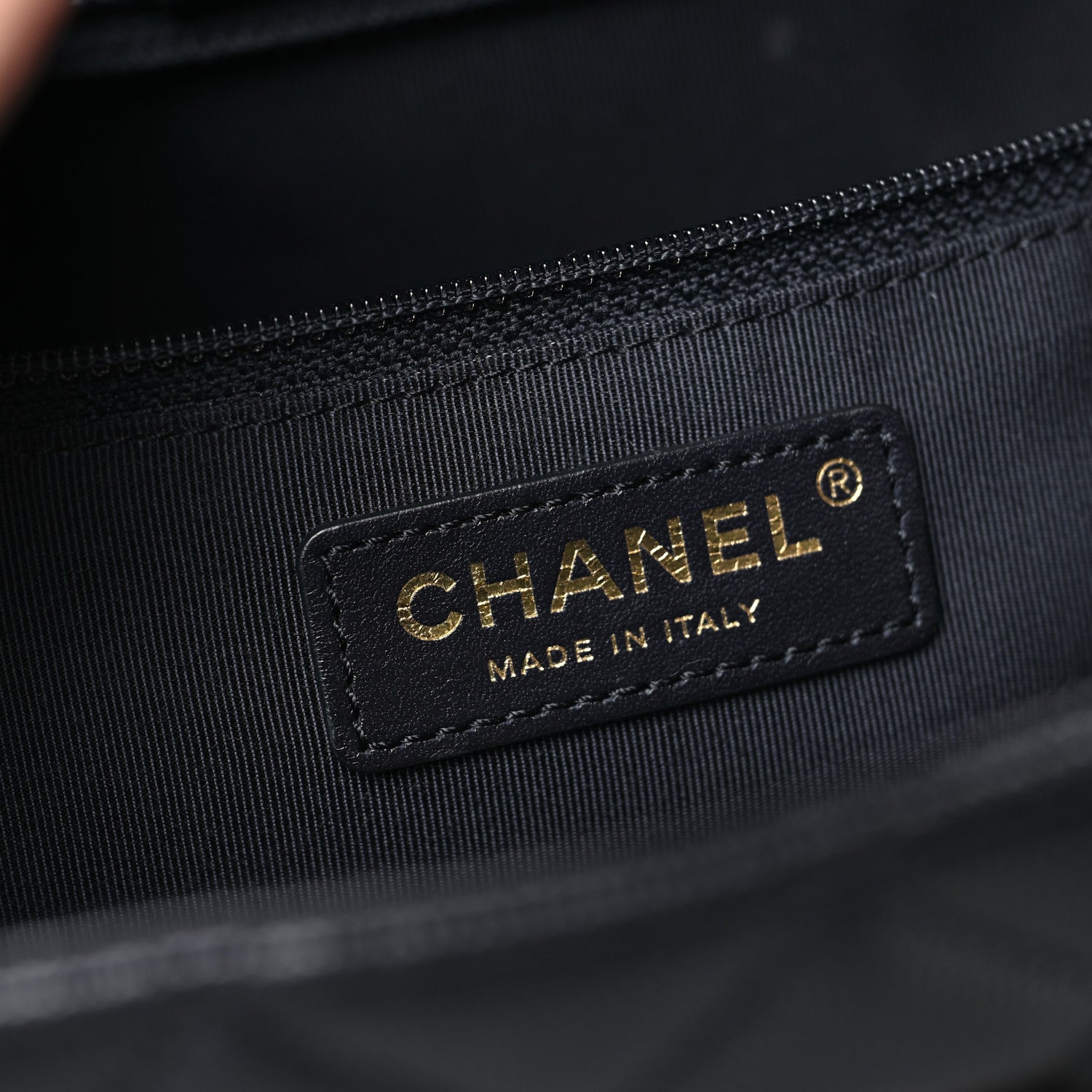 Chanel Caviar Quilted Large CC Shopping Tote Navy 6 of 10