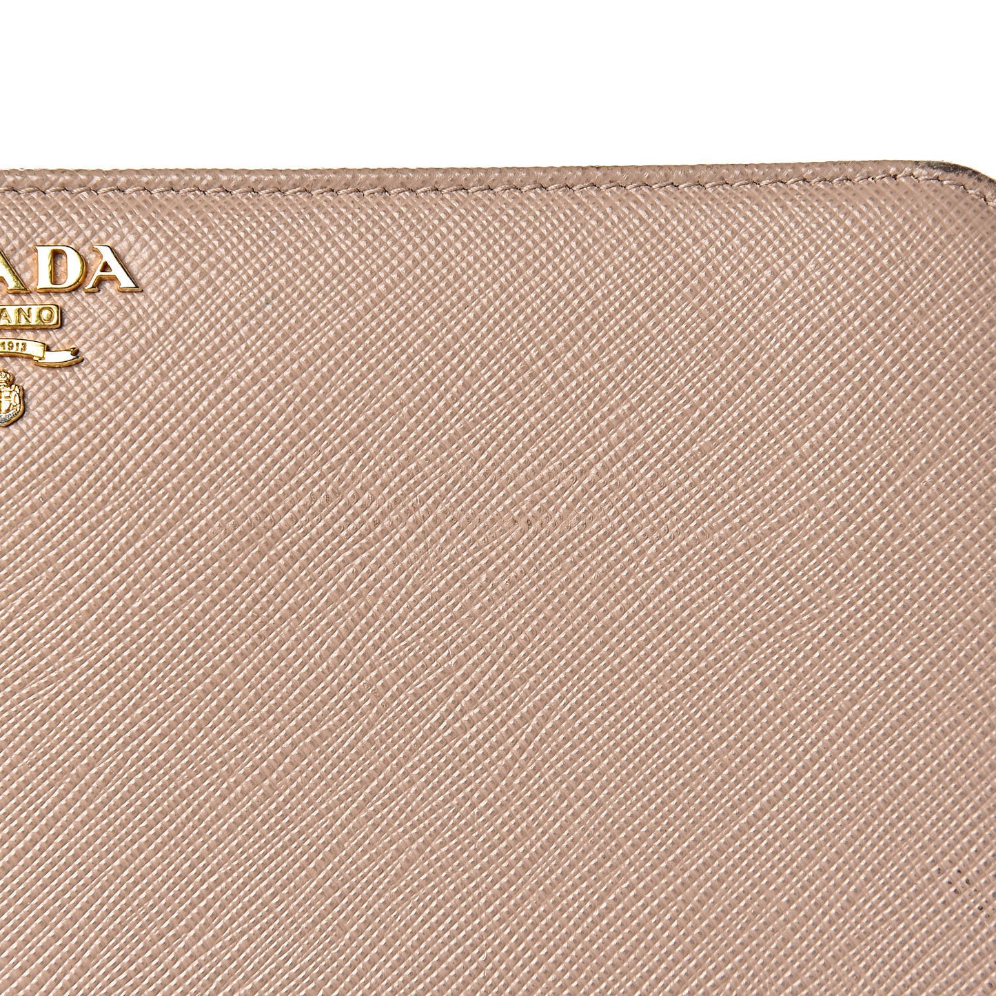 Saffiano Metal Double Snap Travel Wallet Cammeo