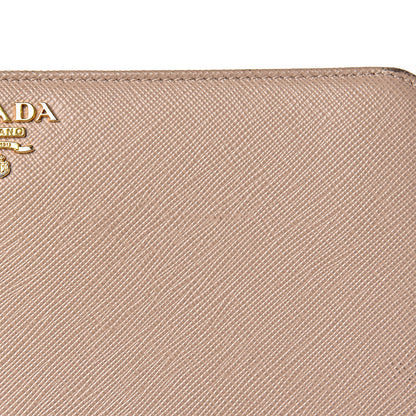 Prada Saffiano Metal Double Snap Travel Wallet Cammeo 8 of 16