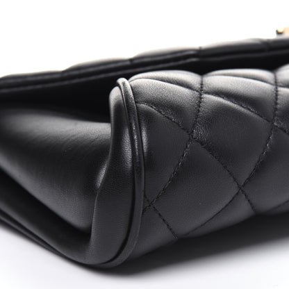 Chanel Lambskin Quilted Fold Up Again Clutch Black 13 of 17