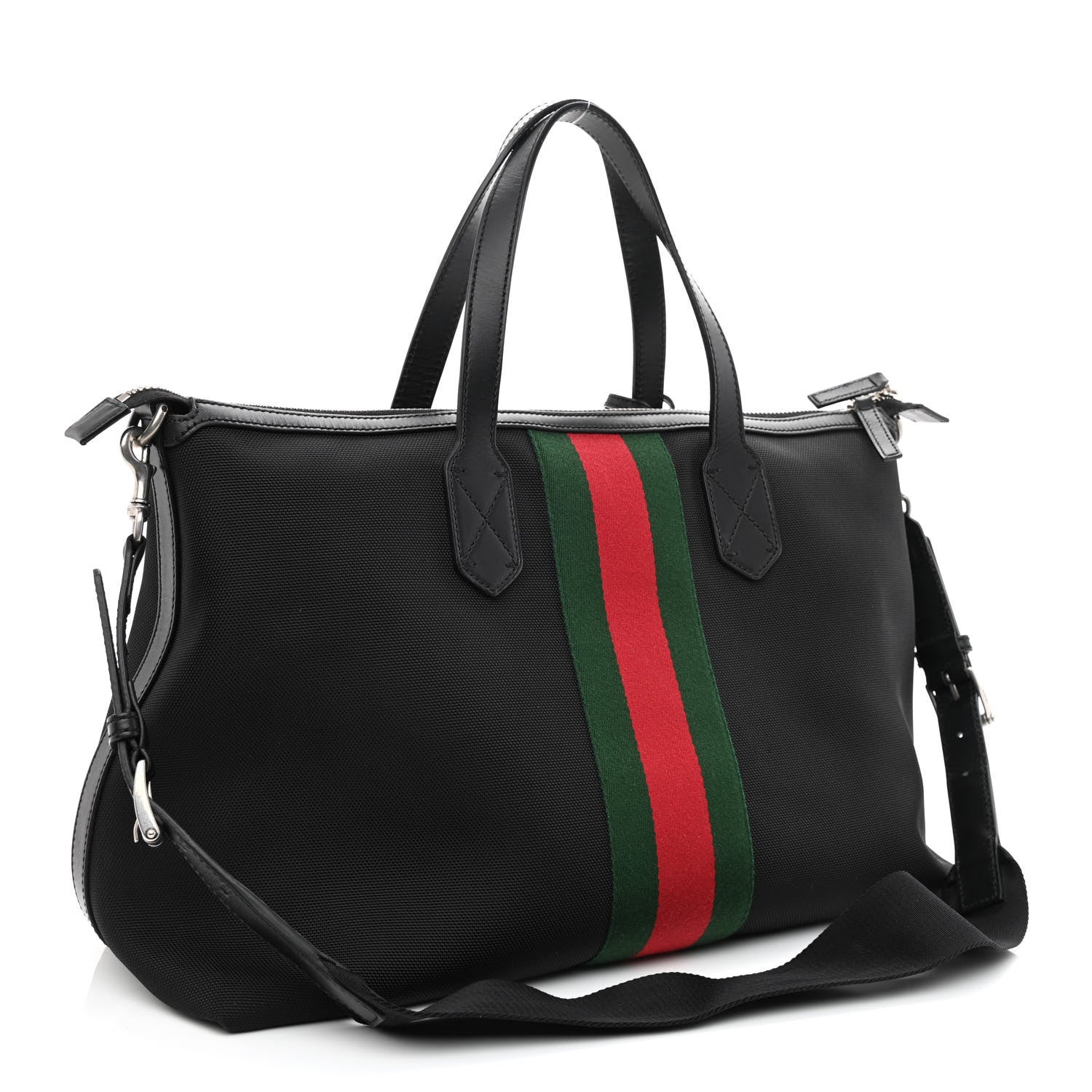 Gucci Techno Canvas Web Duffle Black 3 of 10