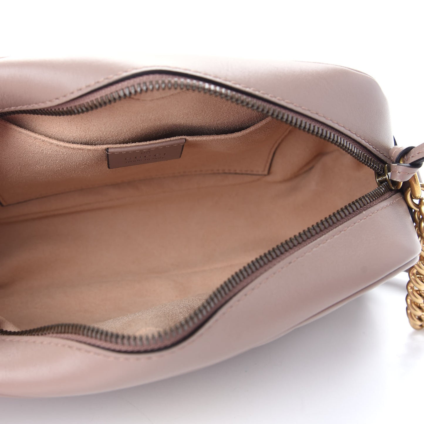 Calfskin Matelasse Small GG Marmont Chain Shoulder Bag Porcelain Rose