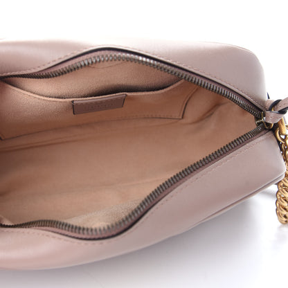 Gucci Calfskin Matelasse Small GG Marmont Chain Shoulder Bag Porcelain Rose 7 of 9