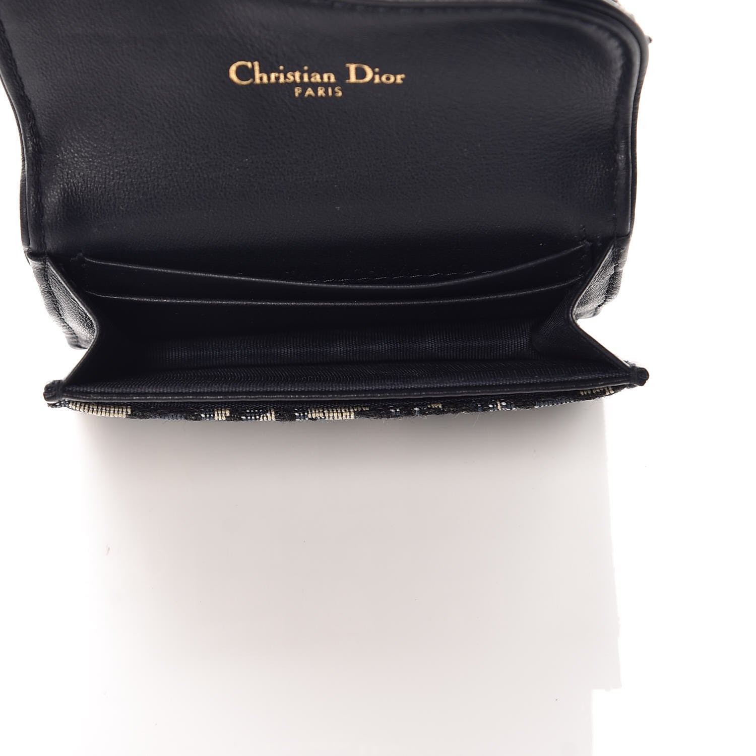 Christian Dior Oblique Saddle Card Holder Blue 5 of 8