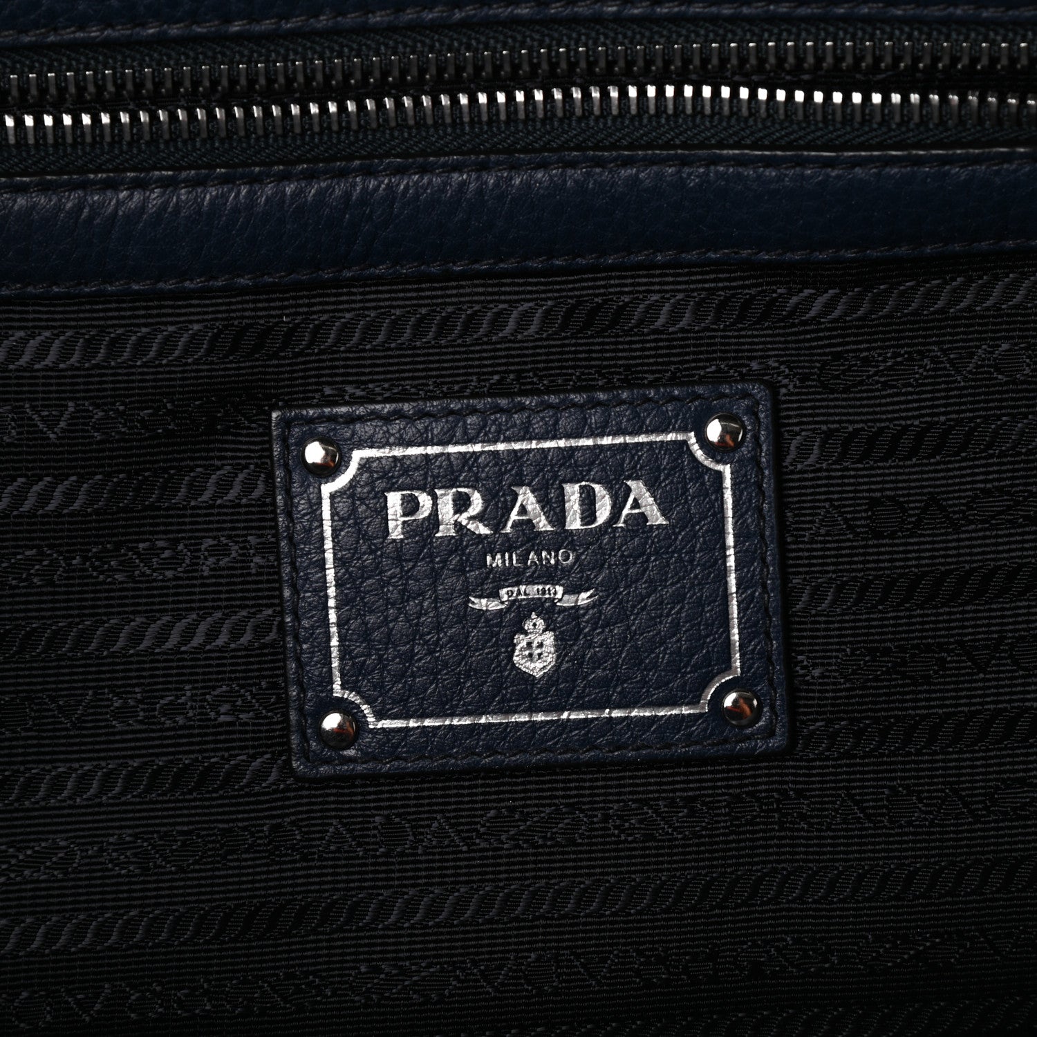 Prada Vitello Phenix Top Handle Bag Baltico 6 of 9
