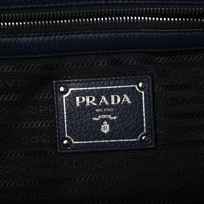 Prada Vitello Phenix Top Handle Bag Baltico 6 of 9