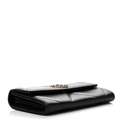 Chanel Lambskin Quilted Chanel 19 Flap Wallet Black 4 of 10