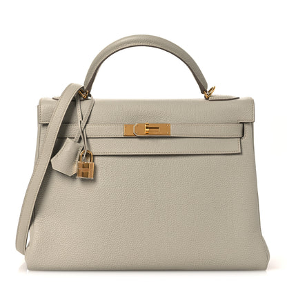 Hermes Togo Kelly Retourne 32 Gris Perle 1 of 12
