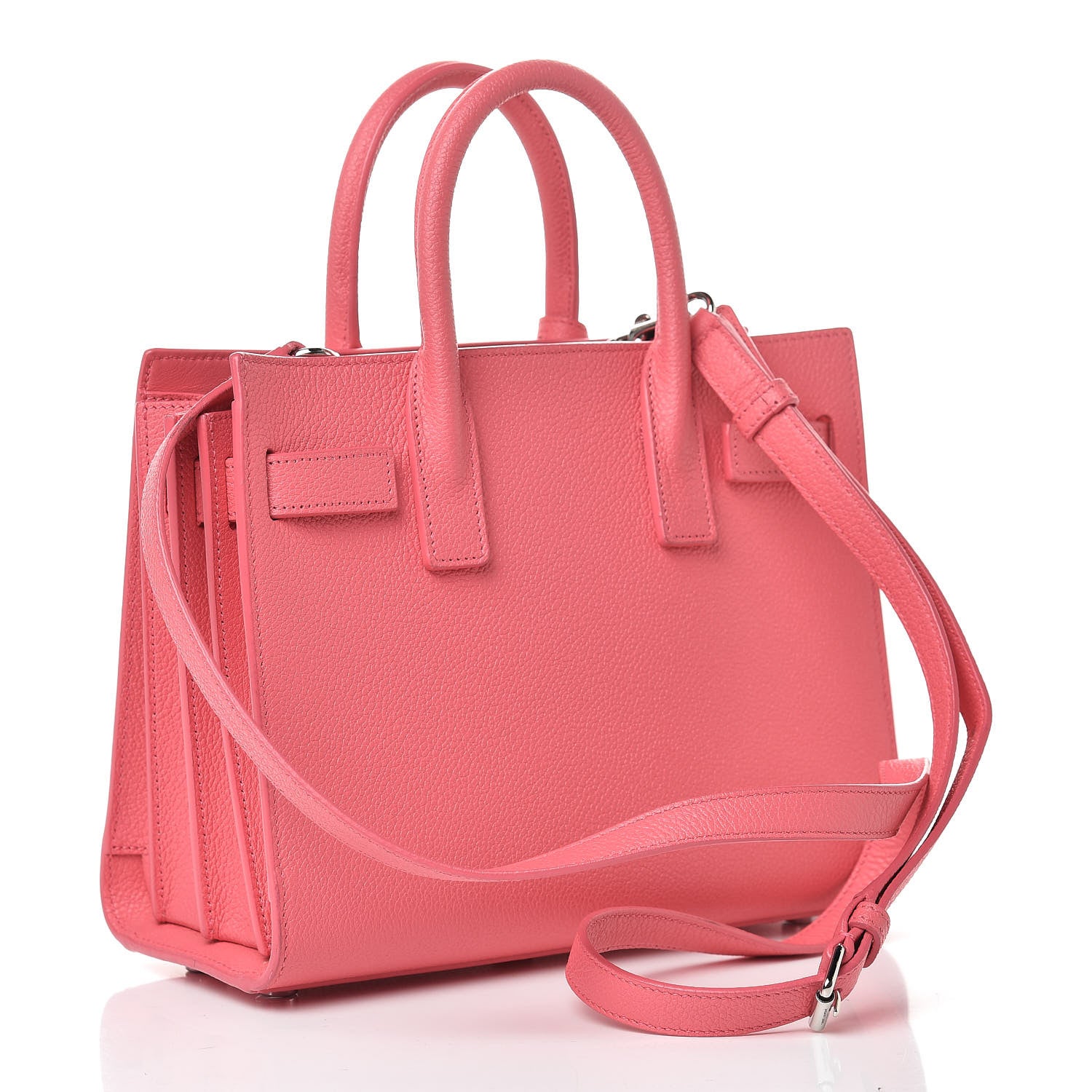 Saint Laurent Grained Calfskin Nano Sac De Jour Rose Clair 3 of 18