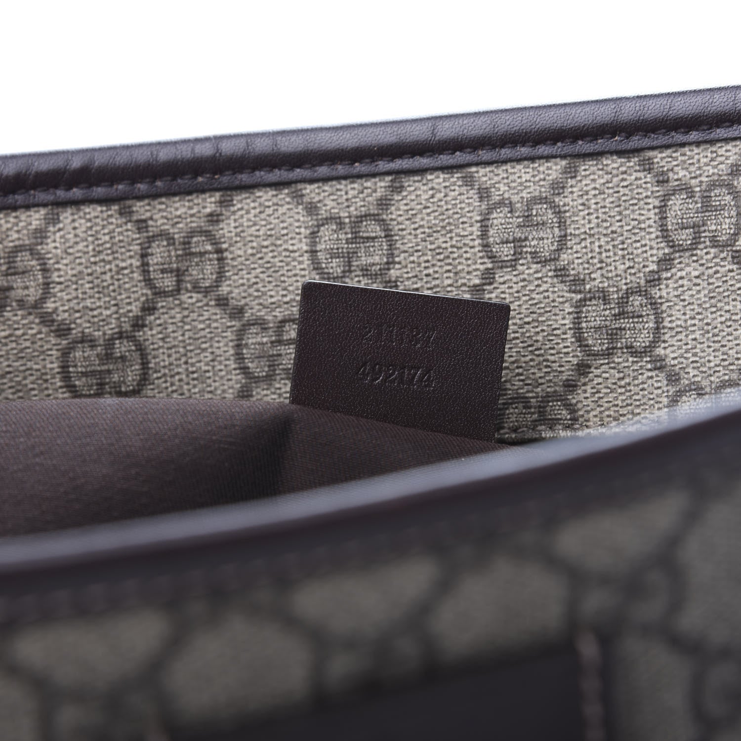 Gucci GG Supreme Monogram Medium Zippered Shopping Tote Dark Brown 7 of 11