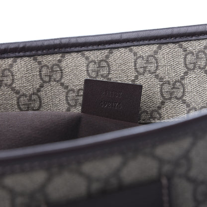 Gucci GG Supreme Monogram Medium Zippered Shopping Tote Dark Brown 7 of 11