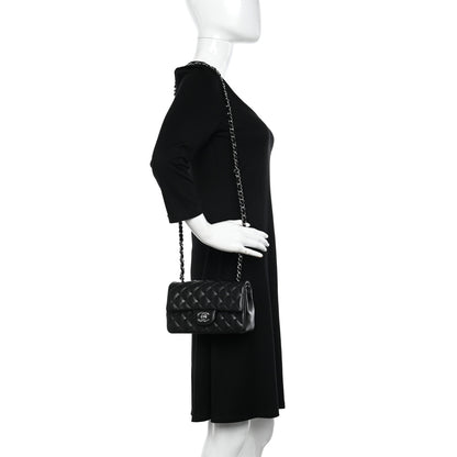 Chanel Lambskin Quilted Mini Rectangular Flap Black 2 of 9