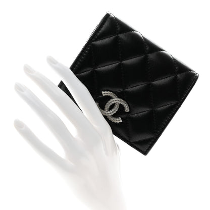 Chanel Lambskin Quilted CC Compact Bifold Wallet Black 2 of 8