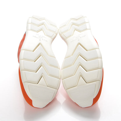 Louis Vuitton Rubber Mesh Suede Damier Fastlane Low Sneakers 9 Orange 5 of 9