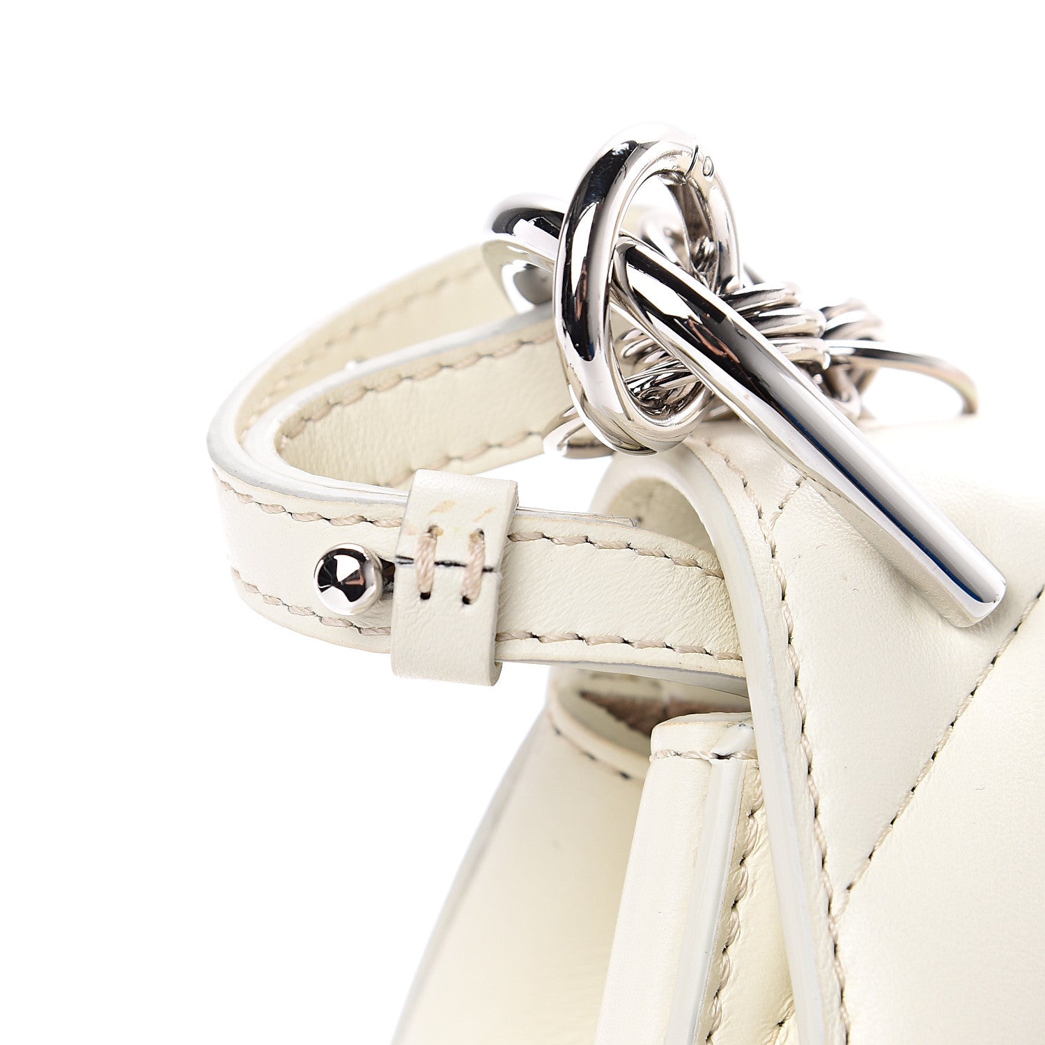 Chloe Calfskin Quilted Mini Drew Bijou Shoulder Bag Natural White 8 of 8