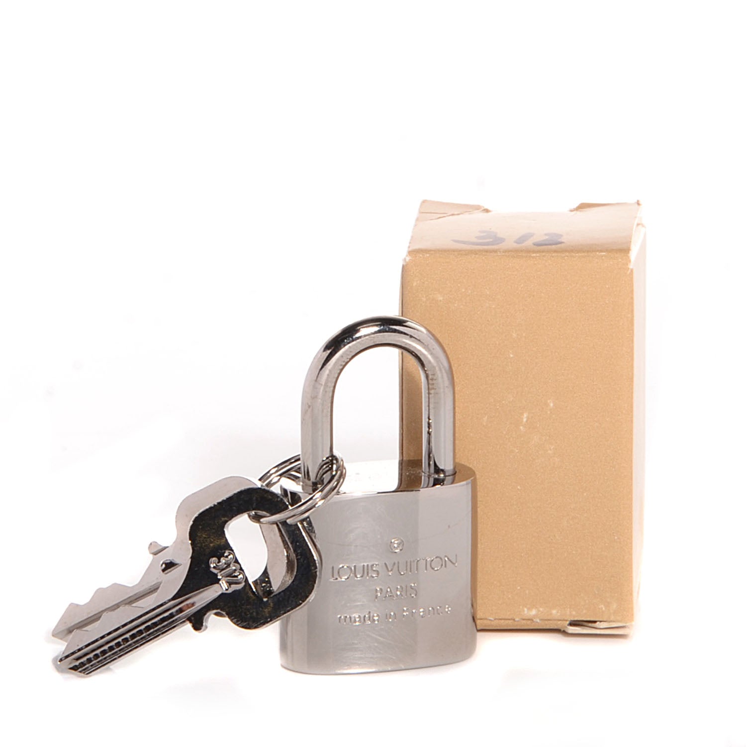 Louis Vuitton Polished Silver Lock and Key Set 4 of 4