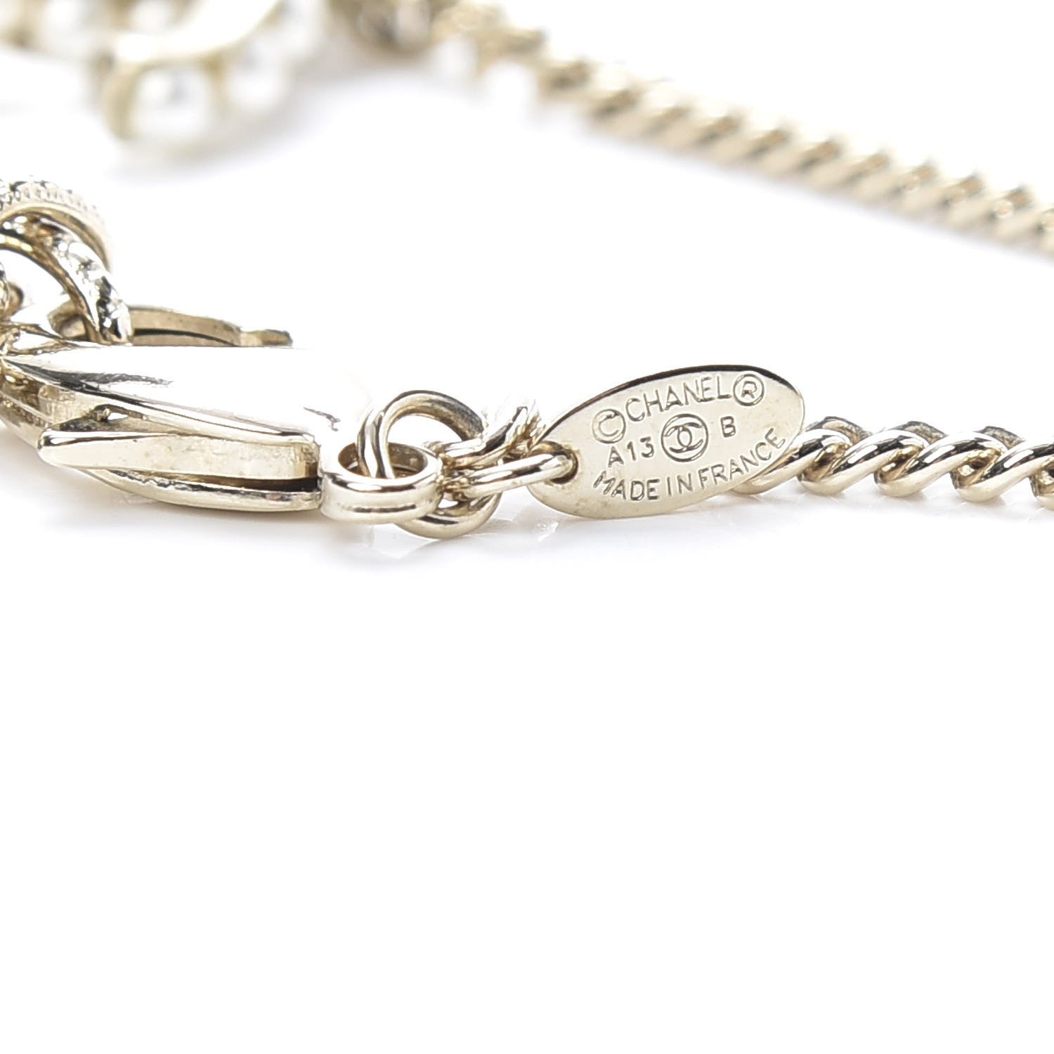 Chanel Pearl Twisted CC Pendant Necklace Gold 4 of 5