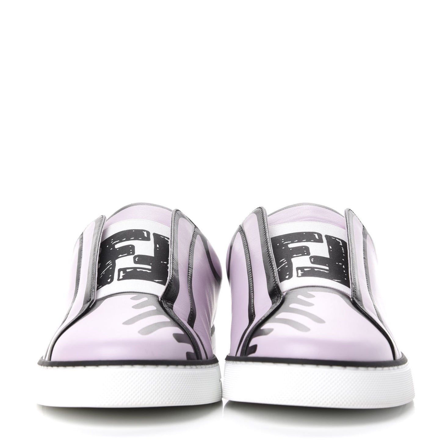 X JOSHUA VIDES Nappa Rockoclick Slip On Sneakers 38 Pink Xiloph White Black