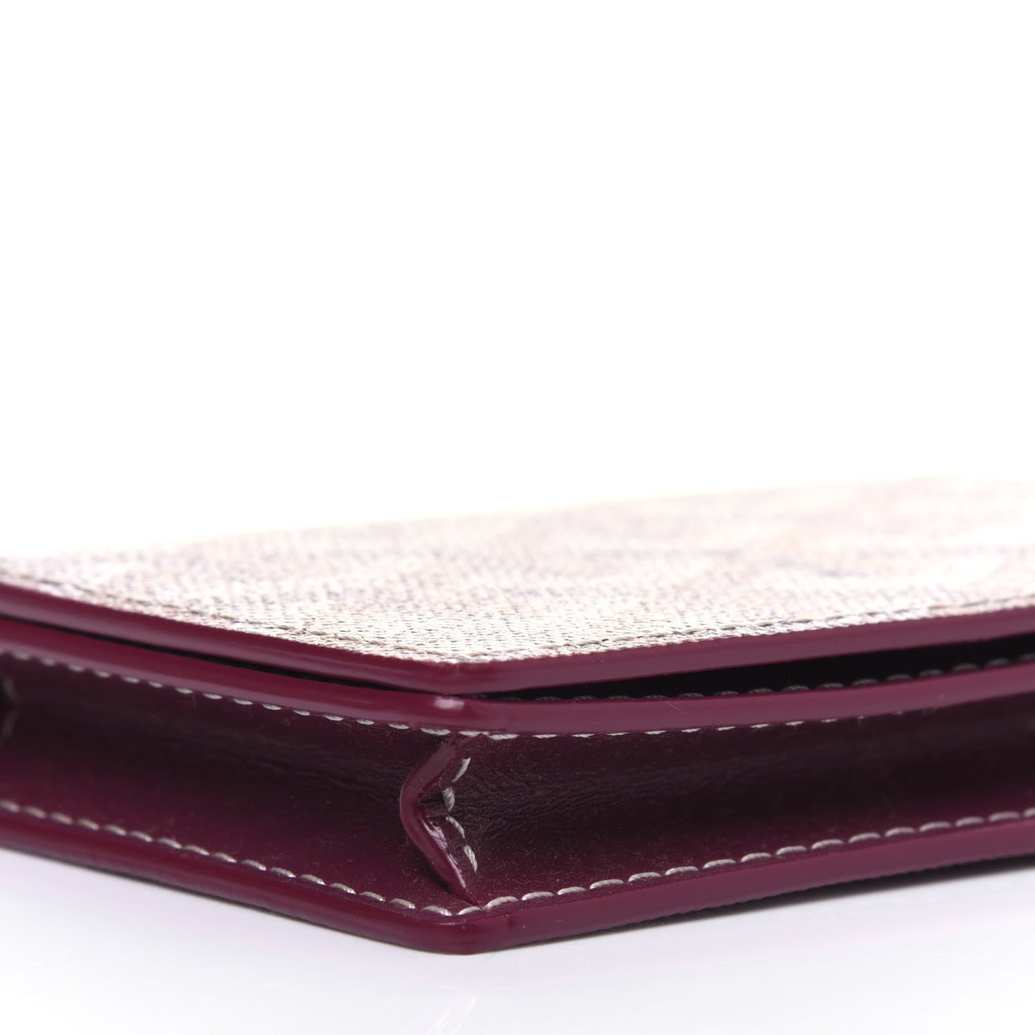 Goyard Goyardine Business Card Holder Burgundy 7 of 9