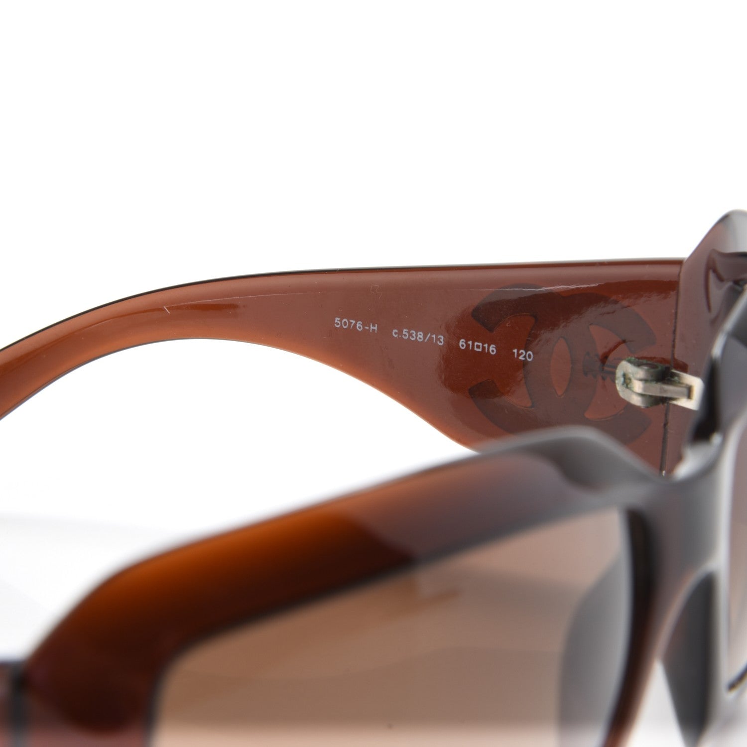 Chanel Mother of Pearl CC 5076-H Sunglasses Brown 6 of 8