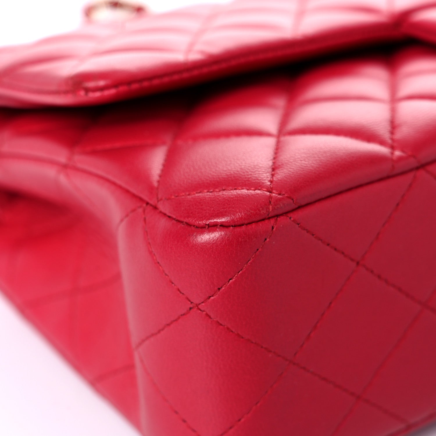 Chanel Lambskin Quilted Medium Double Flap Dark Pink 7 of 17