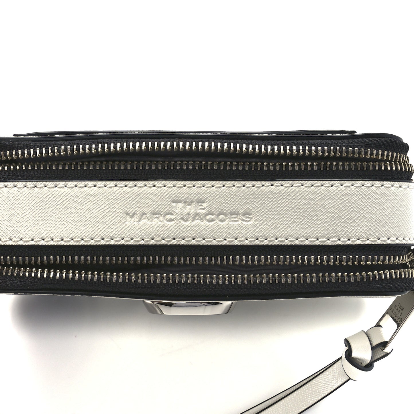 X Peanuts Saffiano Small Snoopy Snapshot Camera Bag White Black
