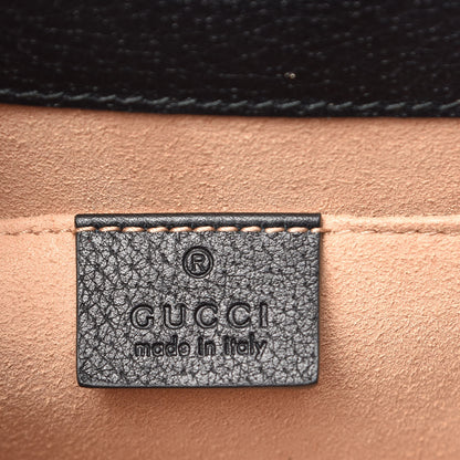 Gucci Calfskin Web Crystal Butterfly Stripe Small Totem Shoulder Bag Black 7 of 14