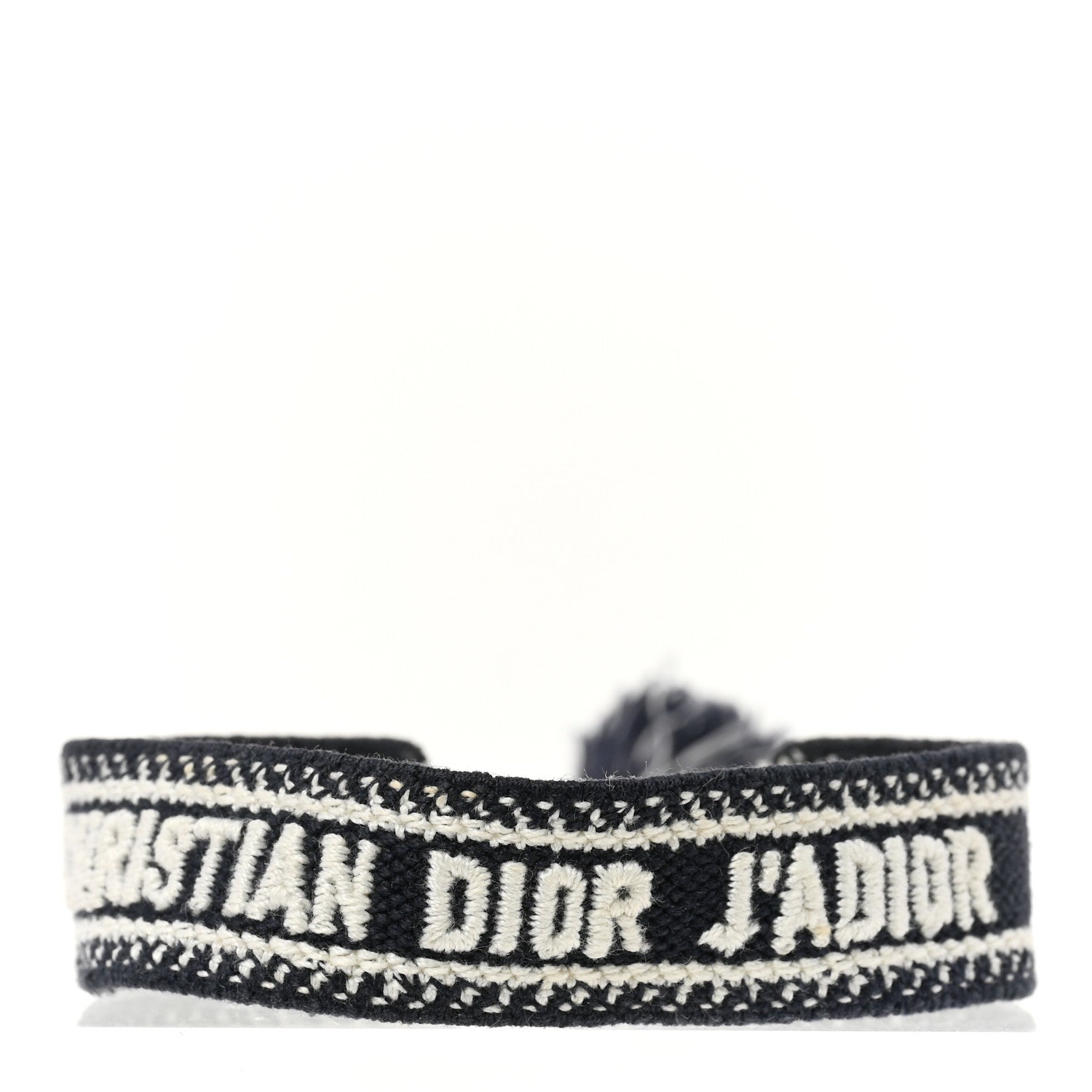 Christian Dior Woven Cotton J'Adior Friendship Bracelet Navy 1 of 3