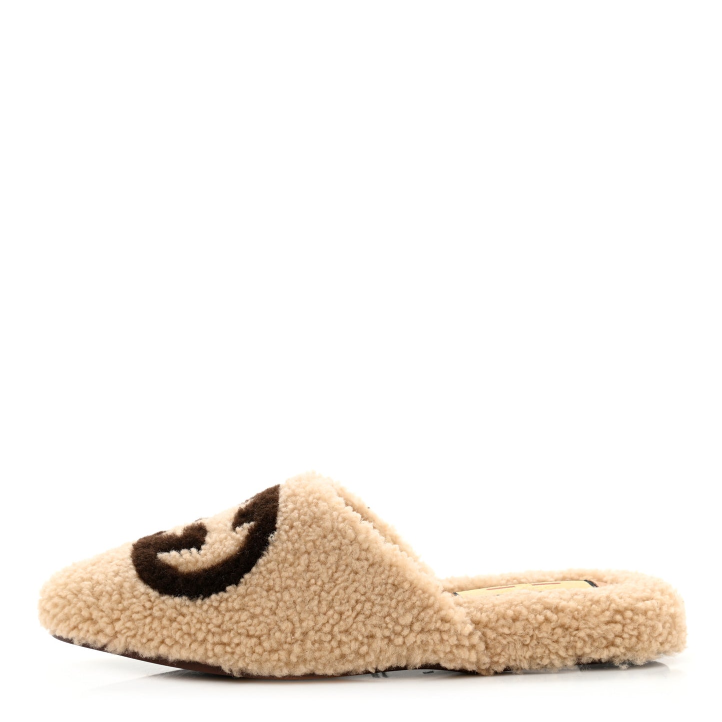 Shearling Interlocking G Womens Eileen Slippers 36 Butterscotch Cocoa
