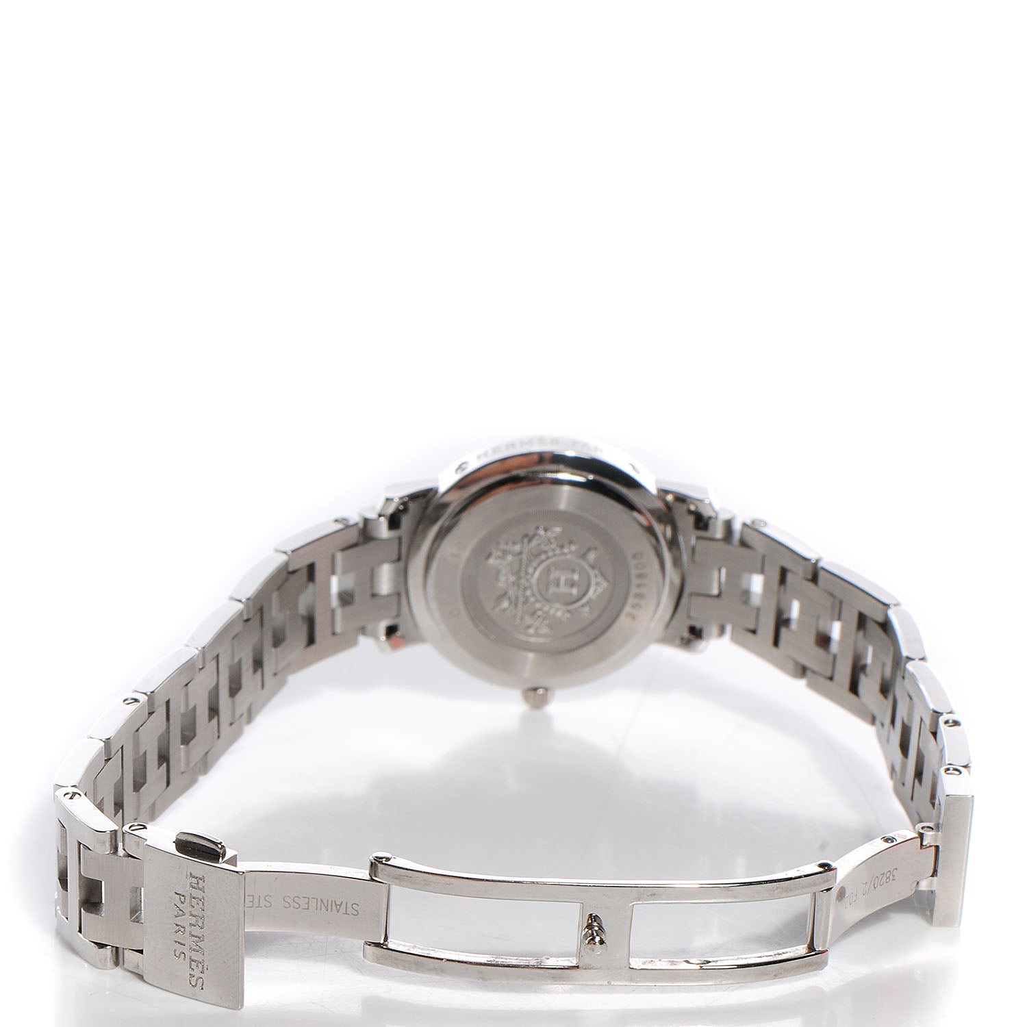Hermes Stainless Steel 24mm Clipper Quartz Watch Black 7 of 10